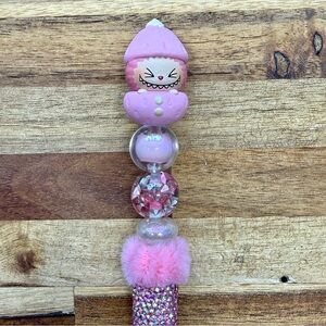 Labubu Strawberry Pop Bean Beaded Pen